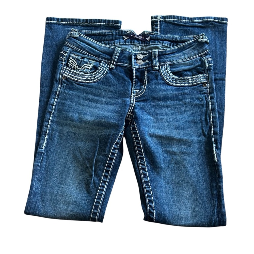 Vigoss Women’s Boot Cut Jeans in Dark Blue Wash